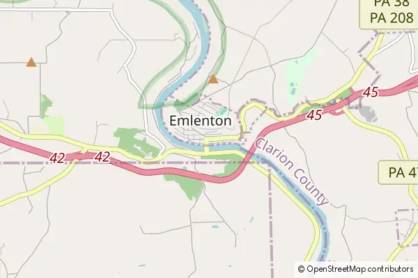 Mapa Emlenton