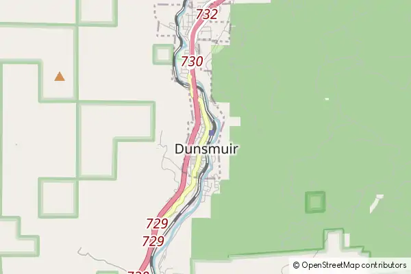 Mapa Dunsmuir