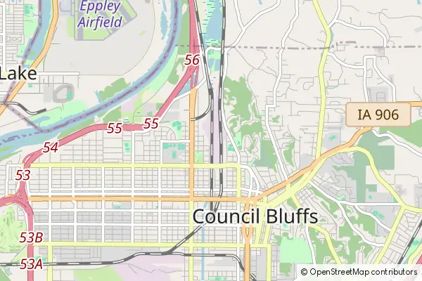 Mapa Council Bluffs