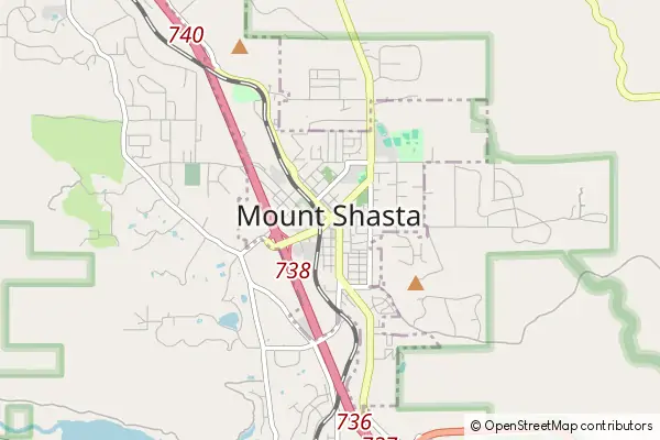 Mapa Mount Shasta