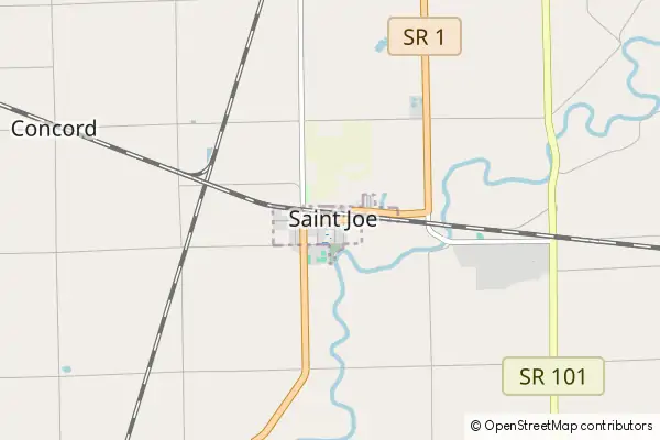 Mapa Saint Joe