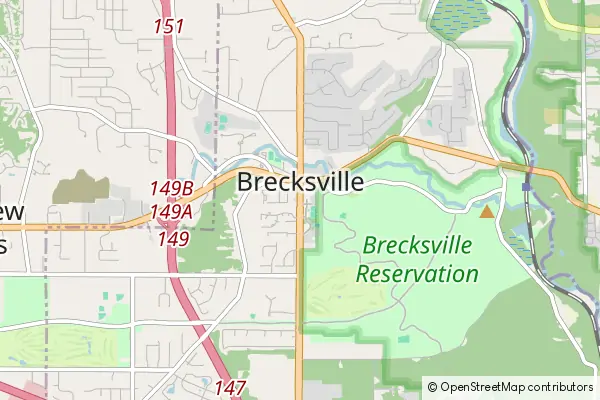 Mapa Brecksville