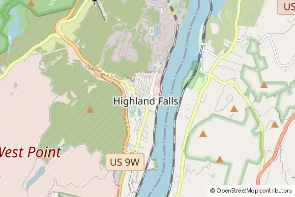 Mapa Highland Falls