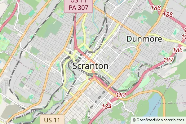 Mapa Scranton