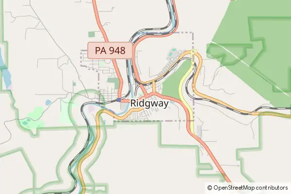 Mapa Ridgway