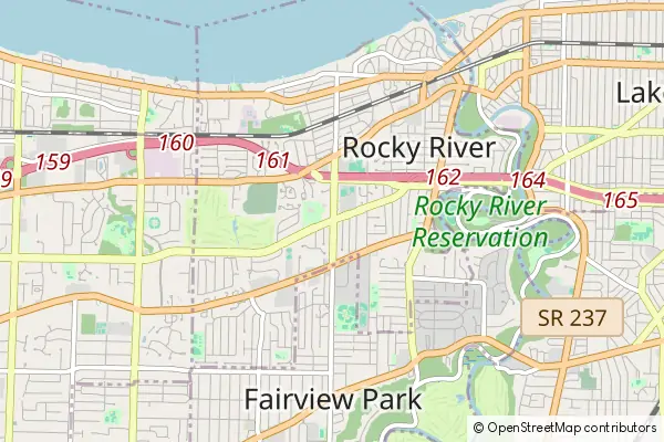 Mapa Rocky River