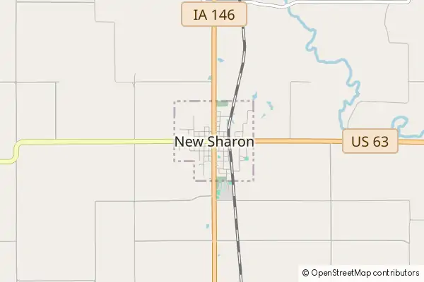 Mapa New Sharon