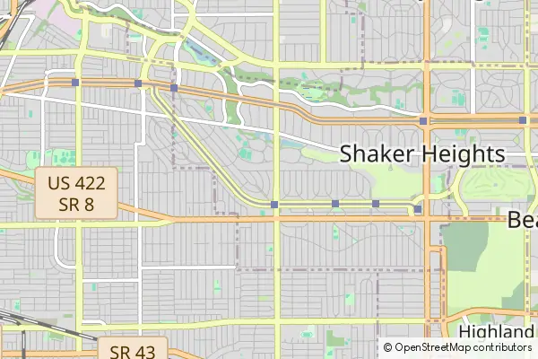 Mapa Shaker Heights