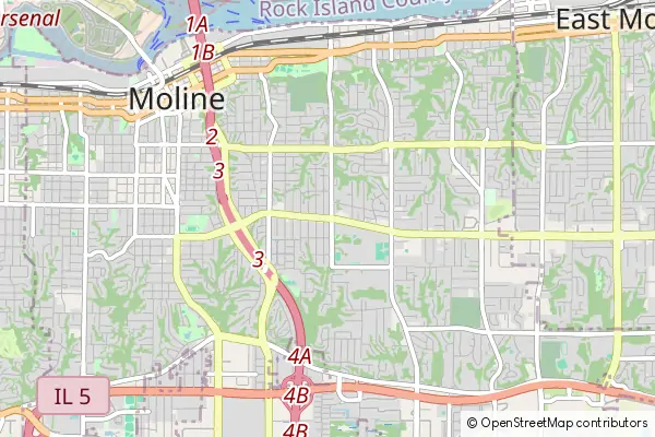 Mapa Moline