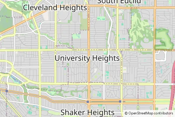 Mapa University Heights