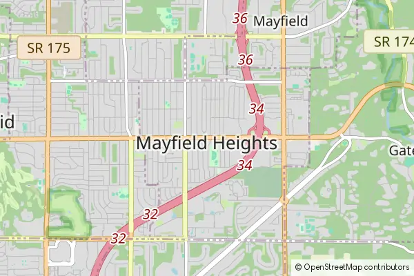 Mapa Mayfield Heights