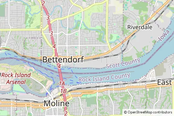 Mapa Bettendorf