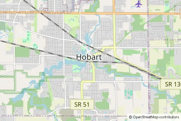 Mapa Hobart