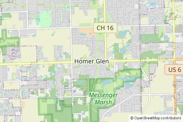 Mapa Homer Glen