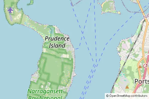 Mapa Prudence Island