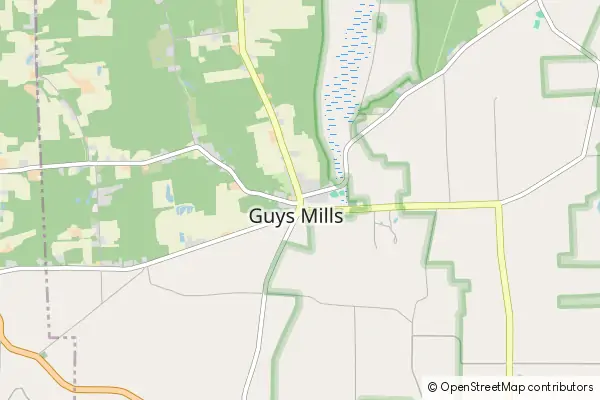 Mapa Guys Mills