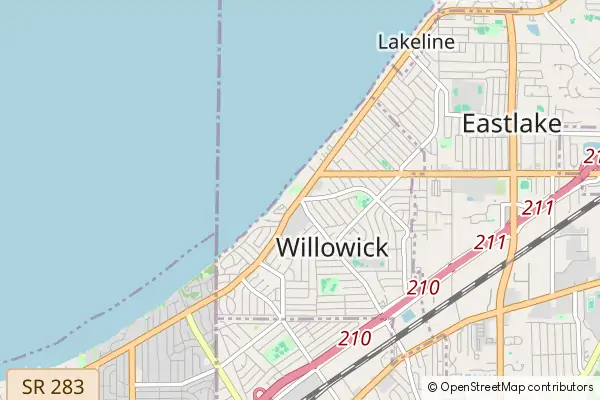 Mapa Willowick