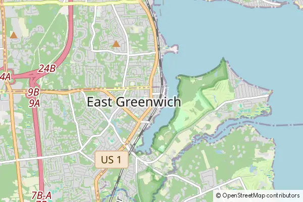 Mapa East Greenwich