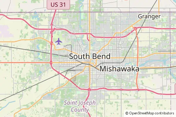 Mapa South Bend