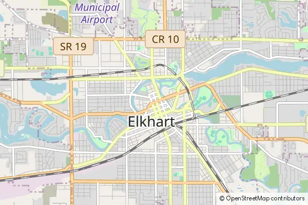 Mapa Elkhart