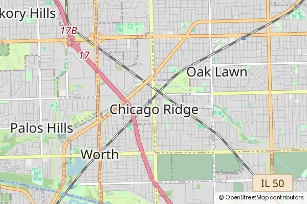 Mapa Chicago Ridge