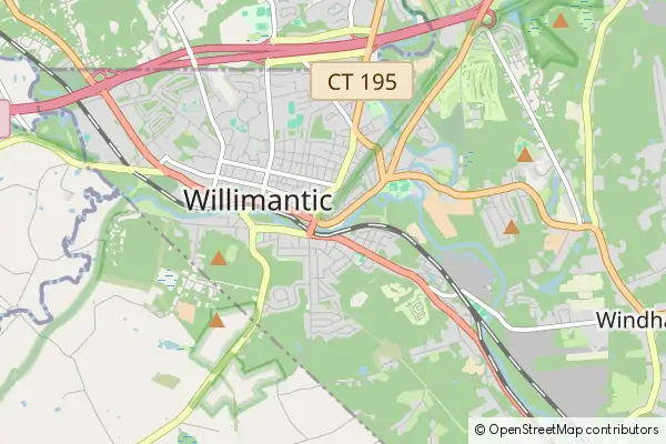 Mapa Willimantic