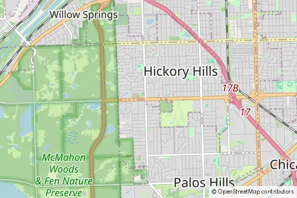 Mapa Hickory Hills