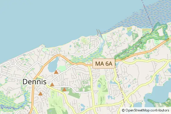 Mapa East Dennis