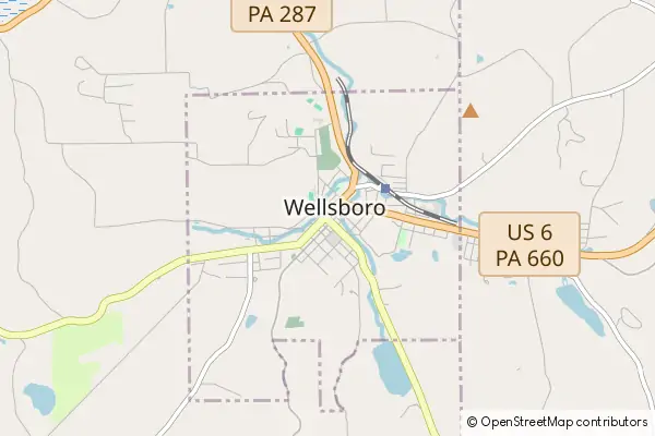 Mapa Wellsboro