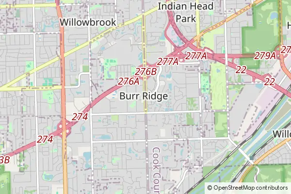 Mapa Burr Ridge