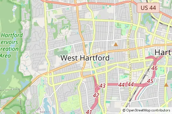 Mapa West Hartford