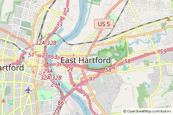 Mapa East Hartford