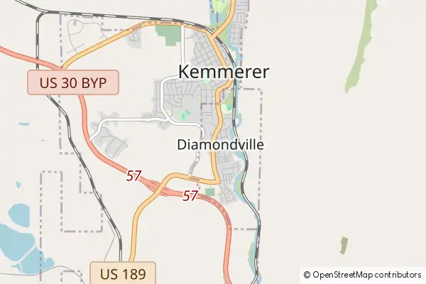 Mapa Diamondville