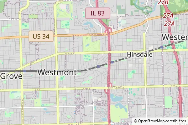 Mapa Clarendon Hills