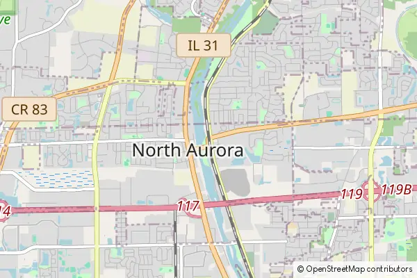 Mapa North Aurora