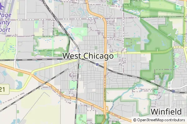 Mapa West Chicago