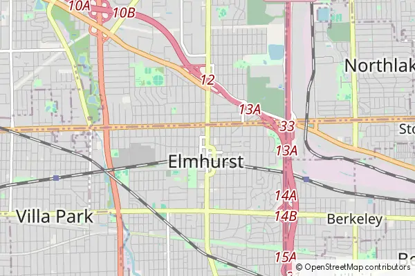 Mapa Elmhurst