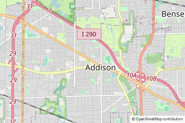 Mapa Addison