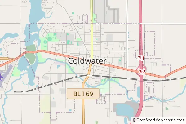 Mapa Coldwater