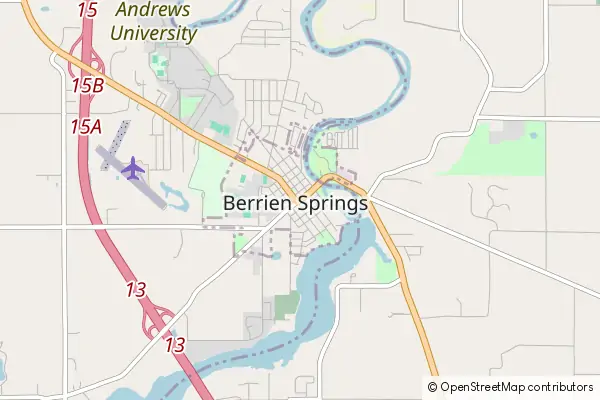 Mapa Berrien Springs