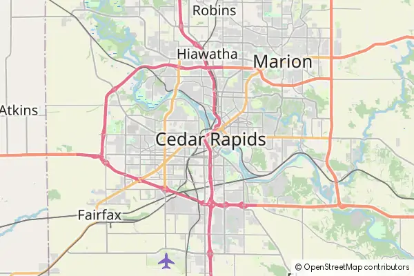 Mapa Cedar Rapids