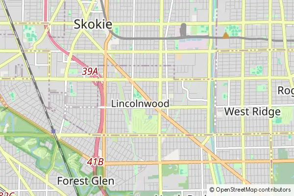 Mapa Lincolnwood