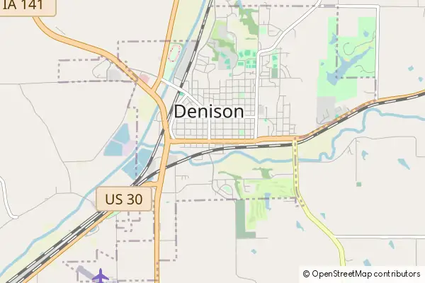 Mapa Denison