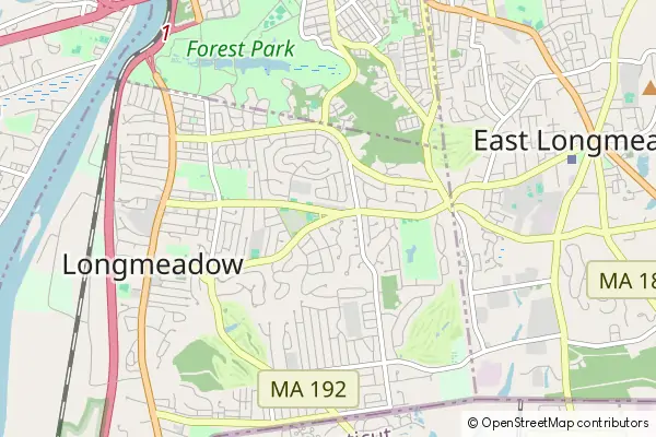 Mapa Longmeadow