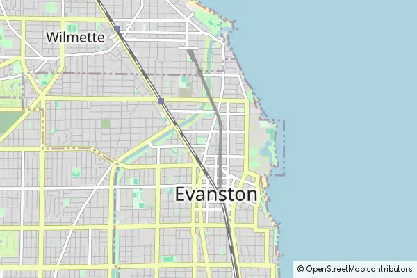 Mapa Evanston