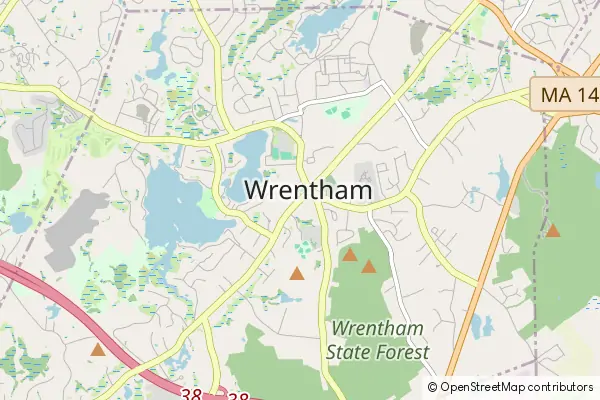 Mapa Wrentham