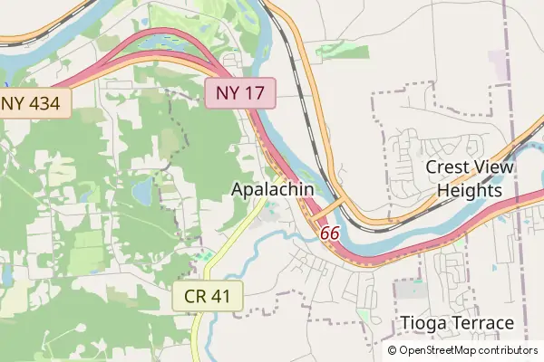 Mapa Apalachin