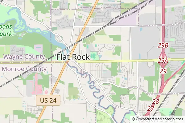 Mapa Flat Rock