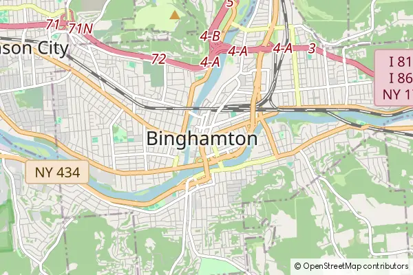 Mapa Binghamton