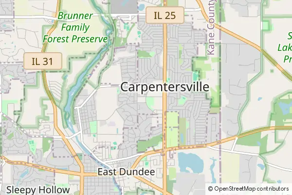 Mapa Carpentersville